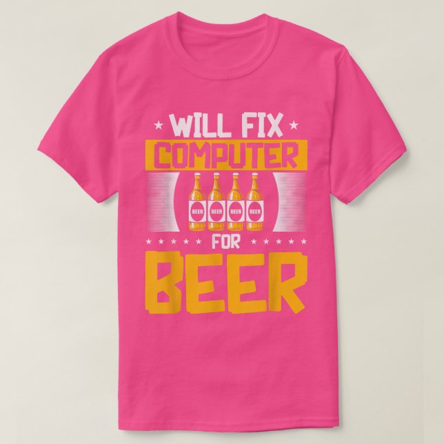Camiseta Fi-computador para o programa de suporte técnico d (Frente do Design)