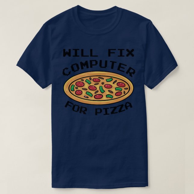 Camiseta Fi Computador Para Pizza Comida Italiana Eati (Frente do Design)
