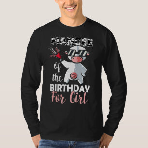 Camiseta Fiança Da Vaca Da Família Birthday Girl First Bda