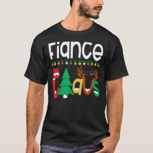 Camiseta Fiance Claus Tree Lights Reindee Natal