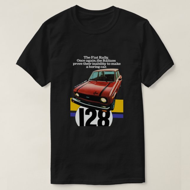 Camiseta FIAT 128 RALLY Classic (Frente do Design)