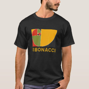 Camiseta Fibonac de taxa de Ouro do Abstrato de cores retrô