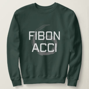 Camiseta Fibonacci com texto branco para amantes de matemát