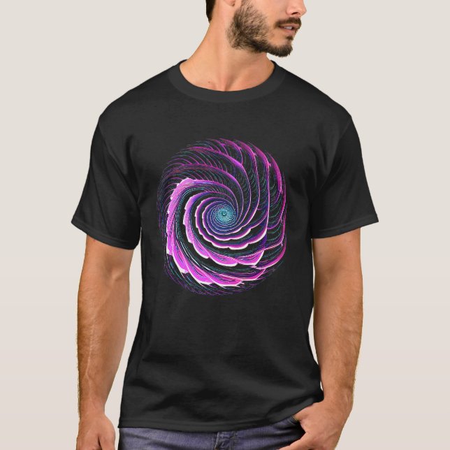 Camiseta Fibonacci Spiral Vaporwave Aesthetics (Frente)