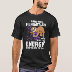 Camiseta Fibromialgia A do Guerreiro da Fita Roxa de Suport