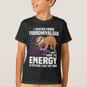 Camiseta Fibromialgia A do Guerreiro da Fita Roxa de Suport