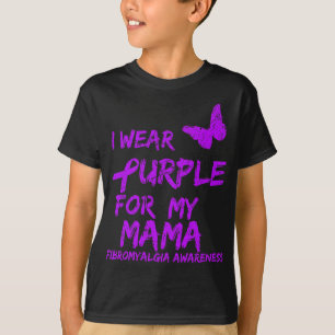 Camiseta Fibromialgia Consciência Eu Visto Roxo Para Minha 