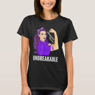 Camiseta Fibromialgia Consciência Forte Warrior Apoio Mulhe