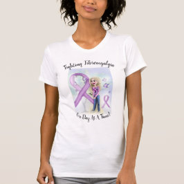Camiseta "Fibromialgia de combate um dia de cada vez "