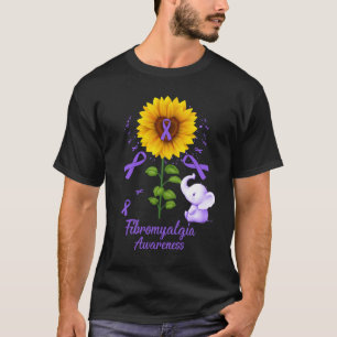 Camiseta Fibromialgia elefante roxa Fibromialgia Sensibiliz