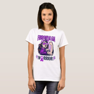 Camiseta Fibromialgia Guerreira Acredite e Luta