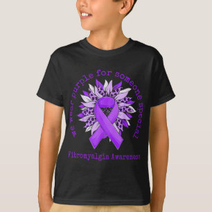 Camiseta Fibromialgia Roxa vista Sensibilização Leopa de Gi