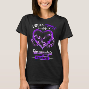 Camiseta Fibromialgia Sensibilização Eu Visto Borboleta Rox