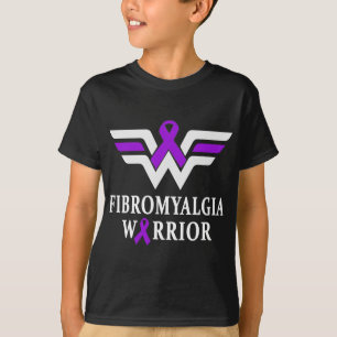Camiseta Fibromialgia Sensibilização Guerreira Suporte Roxo