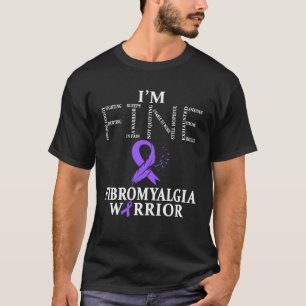 Camiseta Fibromialgia Sensibilização Guerreira Suporte Roxo