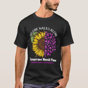 Camiseta Fibromialgia Sensibilização Ninguém caminha sozinh