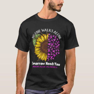 Camiseta Fibromialgia Sensibilização Ninguém caminha sozinh