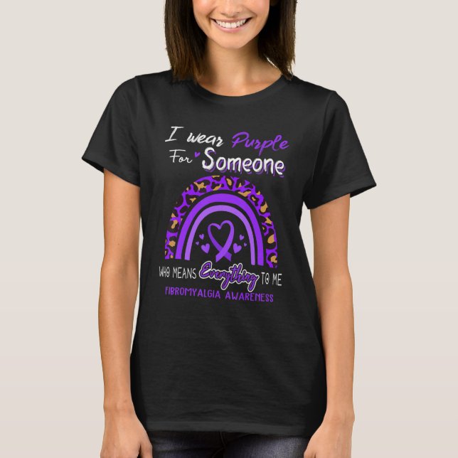 Camiseta Fibromyalgia Awareness I Wear Purple For Someone (Frente)