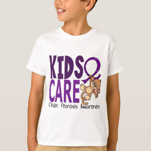Camiseta Fibrose cística do cuidado 1 dos miúdos