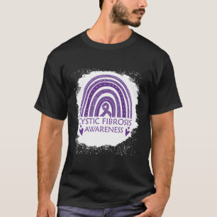 Camiseta Fibrose Cística Sensibilização Branqueada Roxo Arc