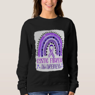 Camiseta Fibrose Cística Sensibilização Branqueada Roxo Arc