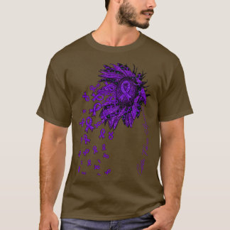 Camiseta Fibrose Cística Sensibilização Flores de fita de g