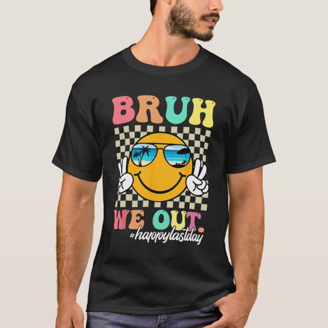 Camiseta Ficamos Felizes No Último Dia De Professora Garota (Frente)