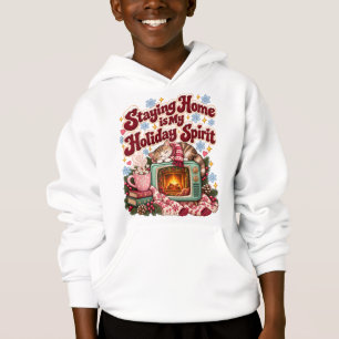 Camiseta Ficar em Casa é o Meu Espírito de Férias de Natal