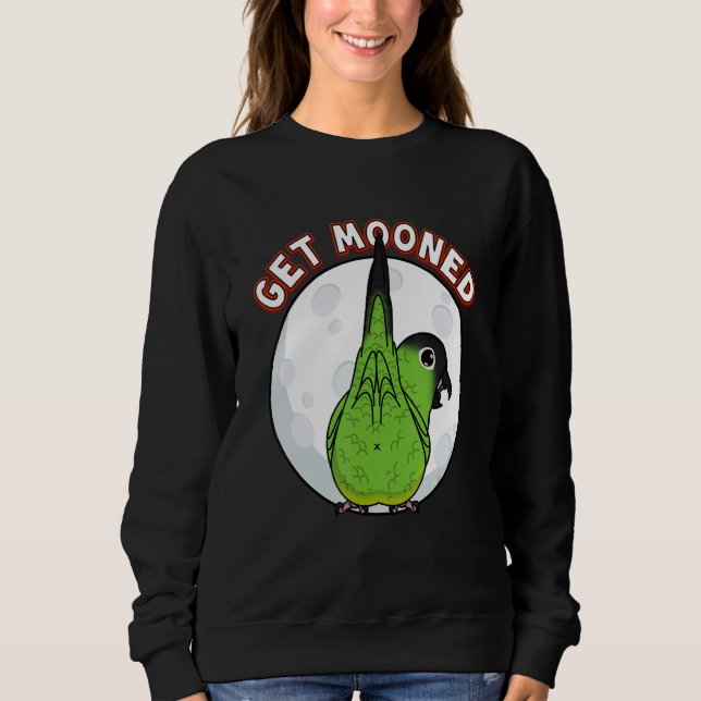 Camiseta Ficar Lunático I Papagaio Underfluffies I Conure N (Frente)