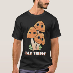 Camiseta Ficar Trippy Cogumelos Rosto Feliz Viagem Psicodél