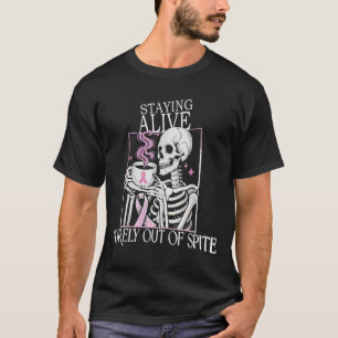 Camiseta Ficar Vivo Apenas Fora De Sete, Esqueleto Engraçad