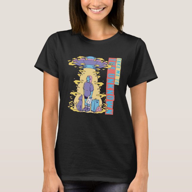 Camiseta ficção científica da Alienígena extraterrestre (Frente)