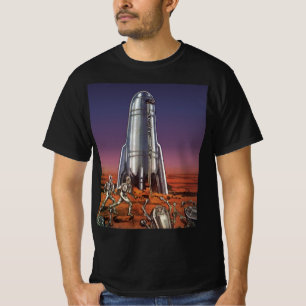 Camiseta Ficção científica retrô, astronautas, alienígenas 