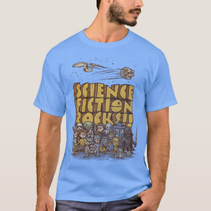 Camiseta Ficção científica rola retrô