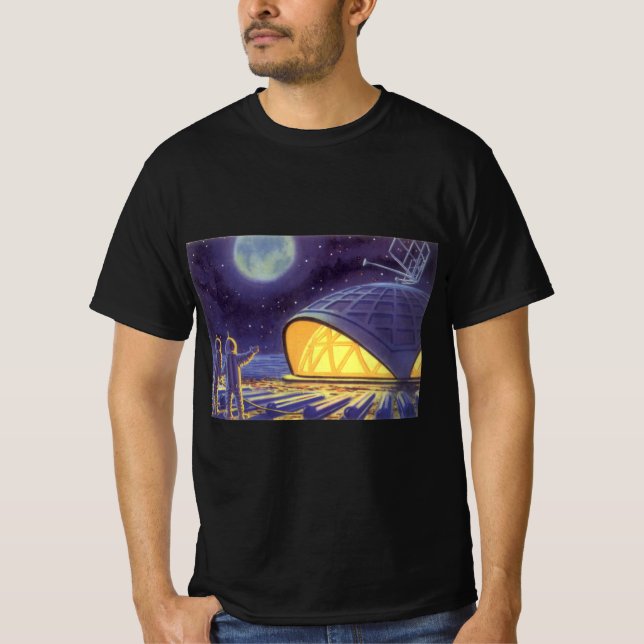 Camiseta Ficção Científica Vintage Alienígenas no Planeta A (Frente)