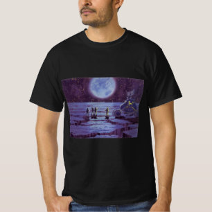 Camiseta Ficção Científica Vintage Rover Alienígenas na Lua