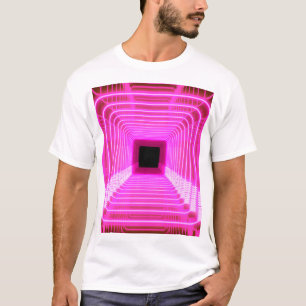 Camiseta Ficha 3D da Retro Sci-Fi: Ilustração de Arte Pop