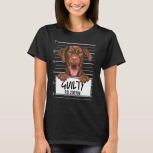 Camiseta Ficha Criminal do Labrador Retriever Marrom Culpad