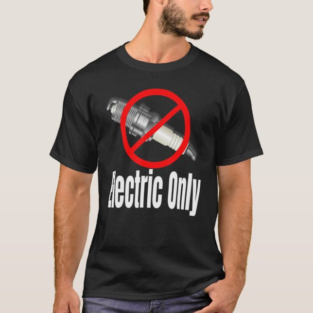 Camiseta Ficha De Faísca Atravessada Veículos Elétricos (Frente)