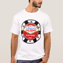 Camiseta Ficha de Pôquer Casado em Vegas