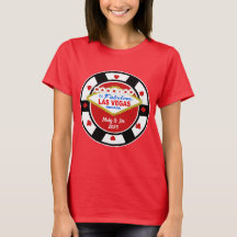 Camiseta Ficha de Pôquer Casados em Vegas