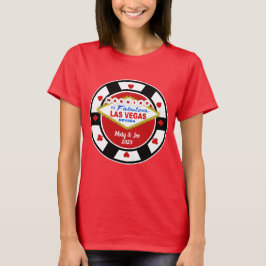 Camiseta Ficha de Pôquer Casados em Vegas