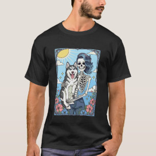 Camiseta Ficha de Tarot de Cachorro Husky Siberiano Fantasi