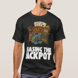 Camiseta Fichas de Cassino Roleta Slots Pôquer Vegas Jogos 