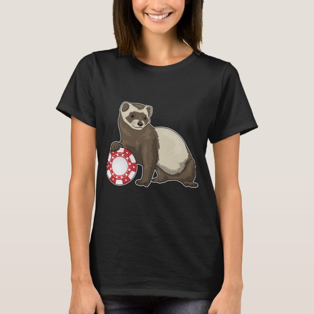 Camiseta Fichas de pôquer Ferret Poker (Frente)