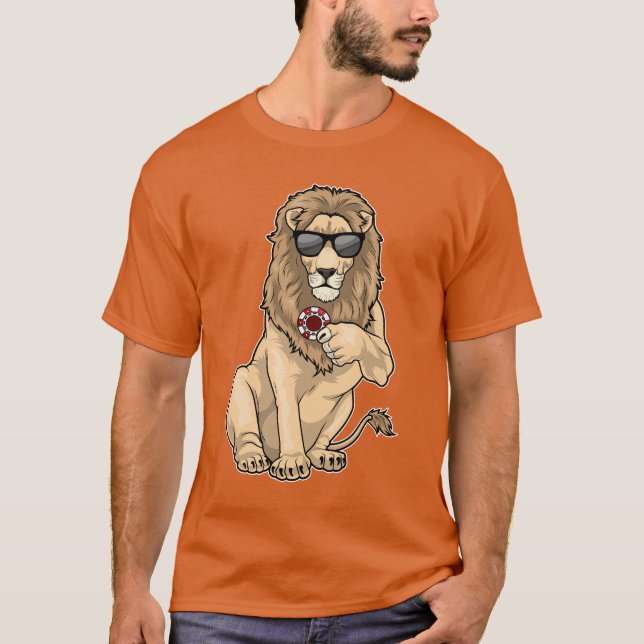 Camiseta Fichas de pôquer Lion Poker (Frente)