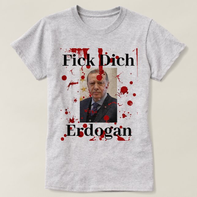 Camiseta Fick Dich Erdogan (alemão)T-shirt (Frente do Design)
