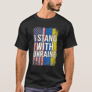 Camiseta Fico Com A Libertação Da Bandeira Ucraniana Americ