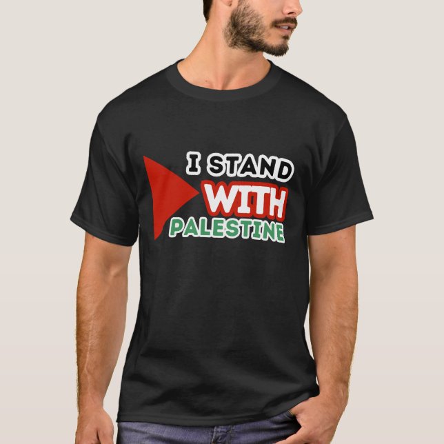 Camiseta FICO COM PALESTINA Negra (Frente)