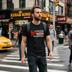 Camiseta FICO COM PALESTINA Negra